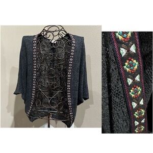 Flying Tomato Short Sleeve Open Front Cardigan, NWOT!